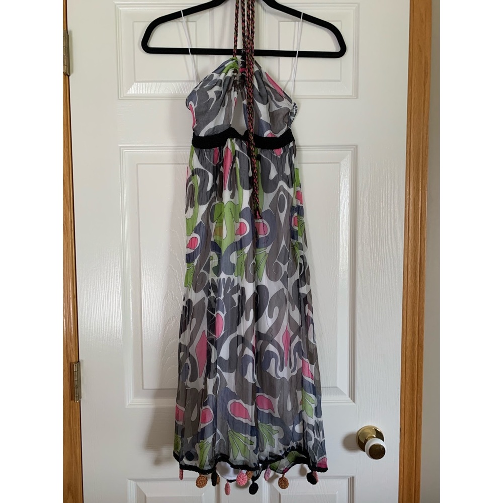 Auth M Missoni halter silk dress sz 6